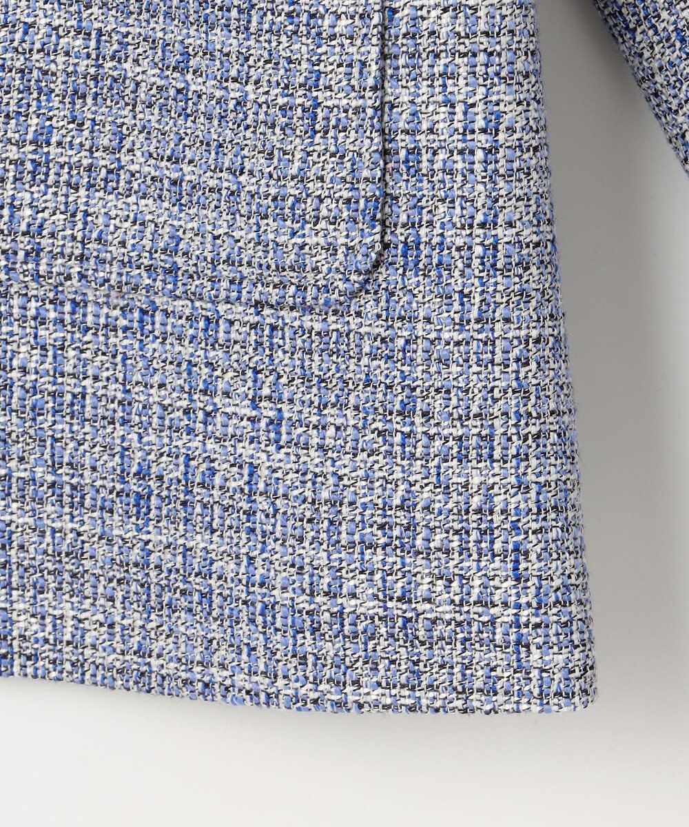 自由区 【セットアップ対応・洗える】ライトミックスツイード ジャケット 