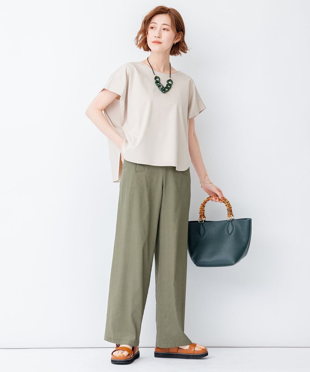 23区 S 【洗える】コットンフォルムジャージー ラウンドヘム カットソー 