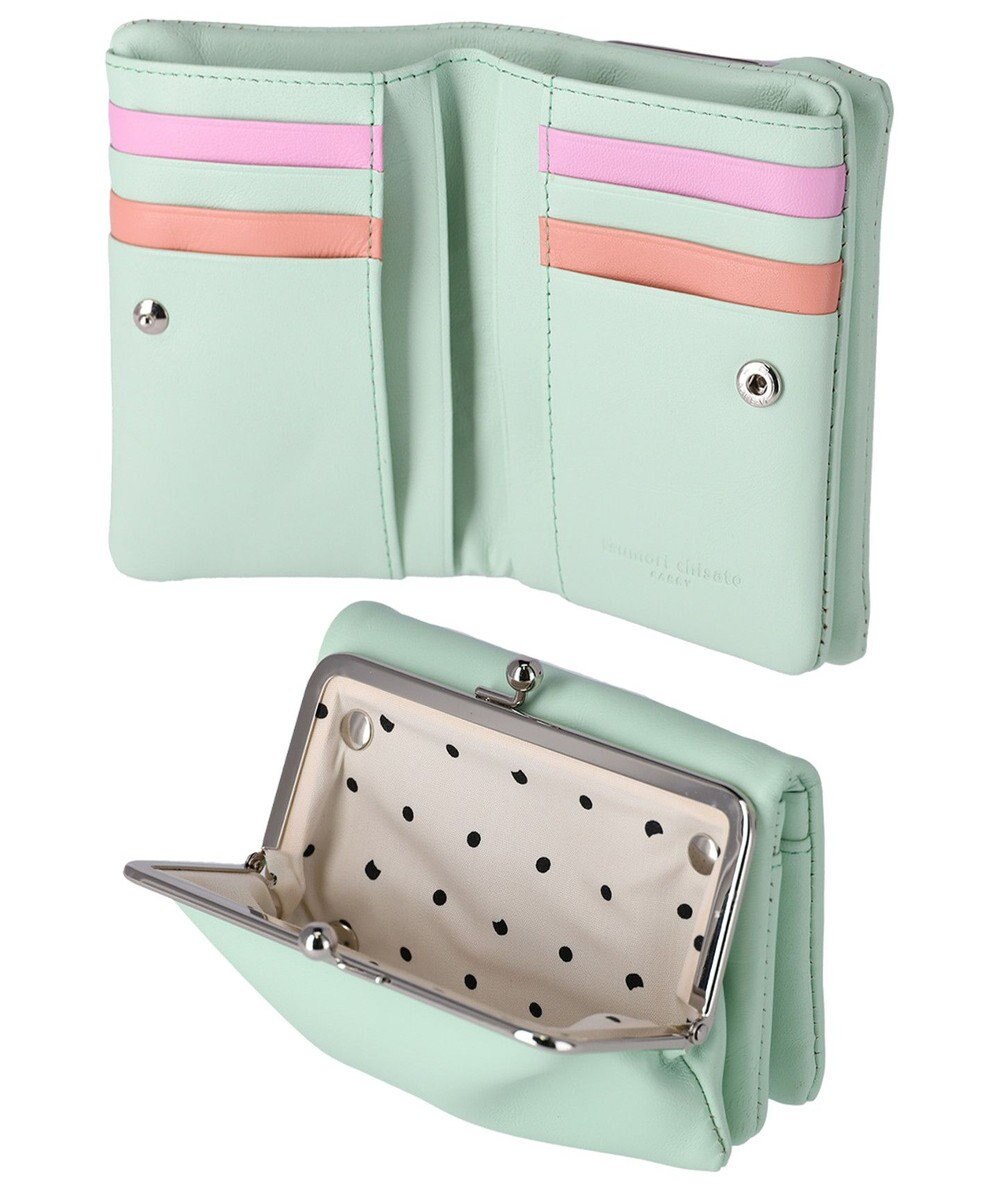 tsumori chisato CARRY キラキラ石 がま口 2つ折り財布 