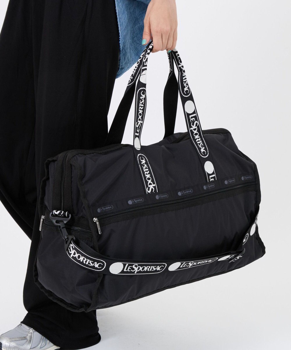 LeSportsac DELUXE LG WEEKENDER/ロゴジャカードブラック 
