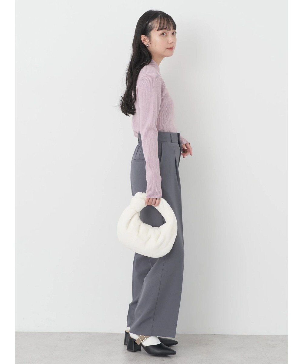 earth music&ecology やわらかタッチハイネックリブプルオーバー 