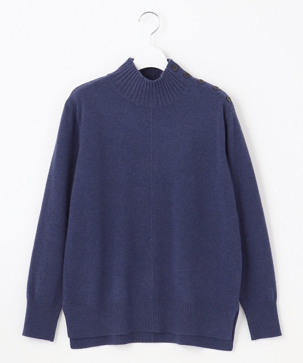 J.PRESS LADIES 【洗える】WOOL BLEND AIR ハイネック ニット 