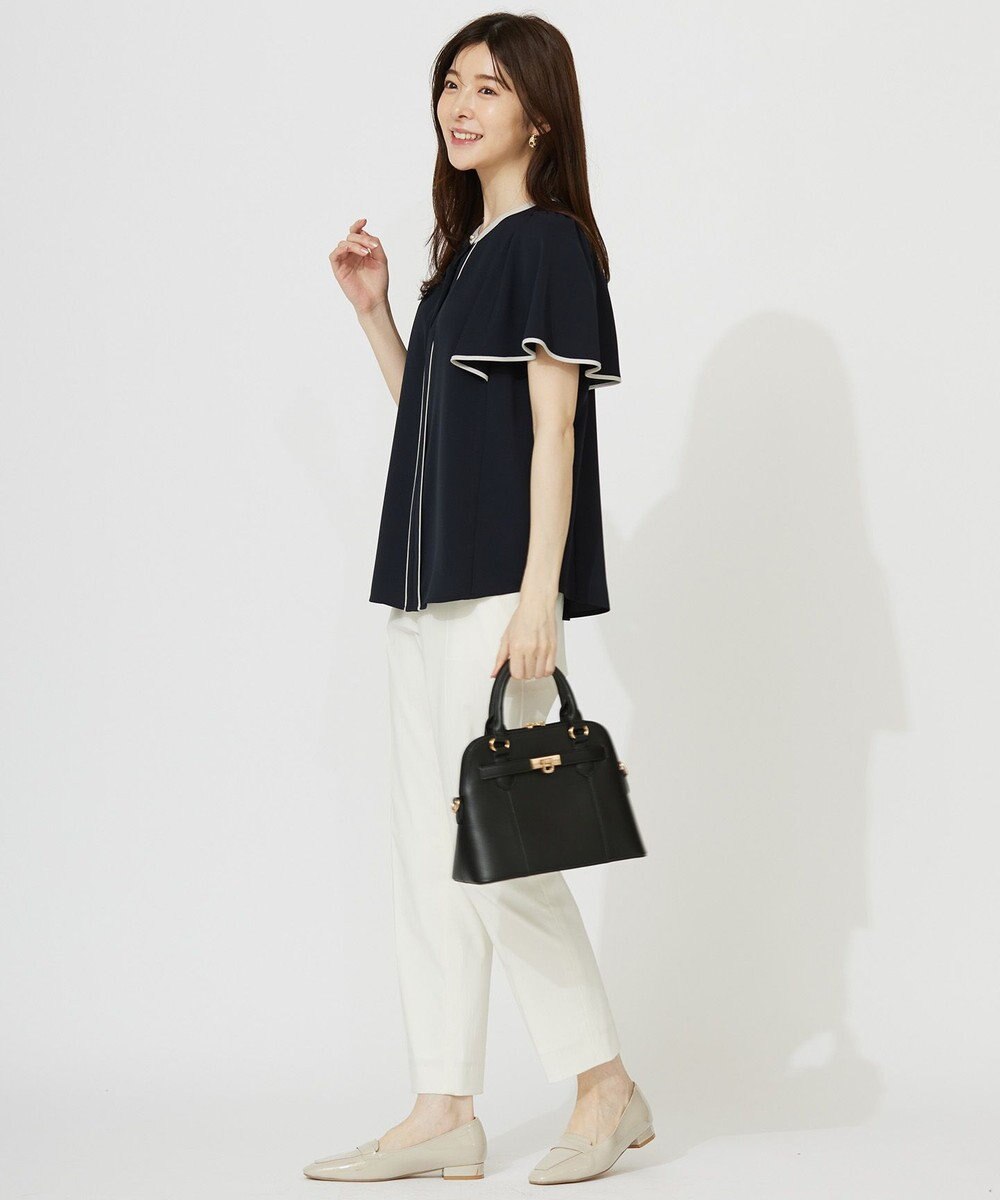 ANY SIS S 【洗える】バイカラーフレア ブラウス 