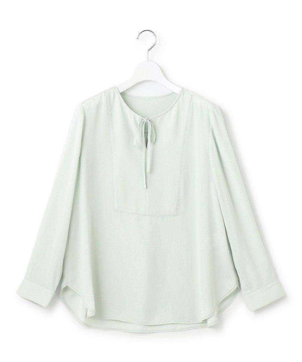 23区 S 【洗える】バックサテンアムンゼン ブザムディテール ブラウス 