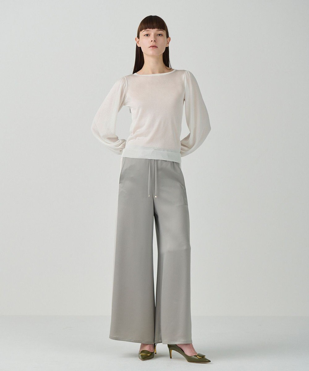 GRACE CONTINENTAL シアーラメニットトップ 