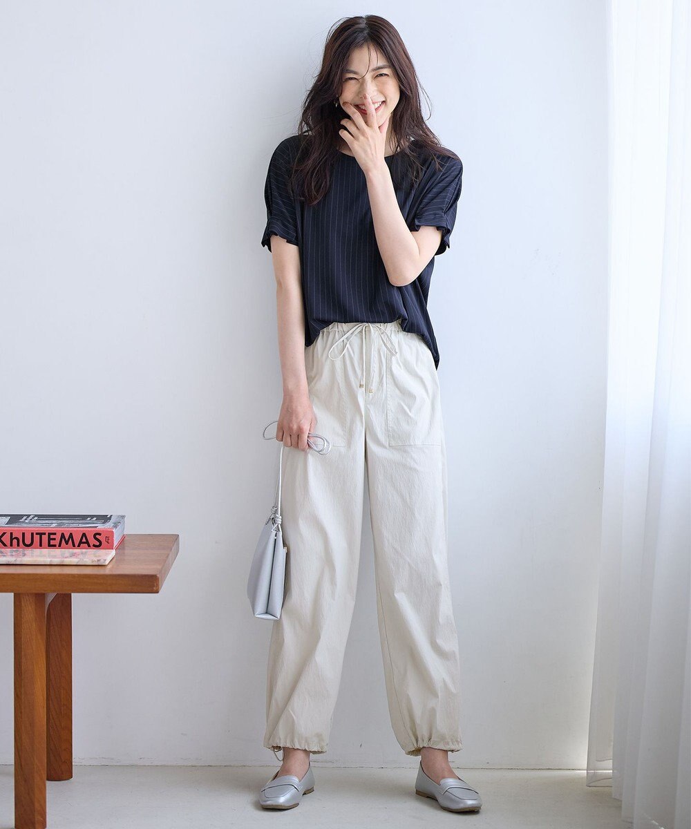 ANY 【洗濯機可】タックスリーブドルマンTシャツ 