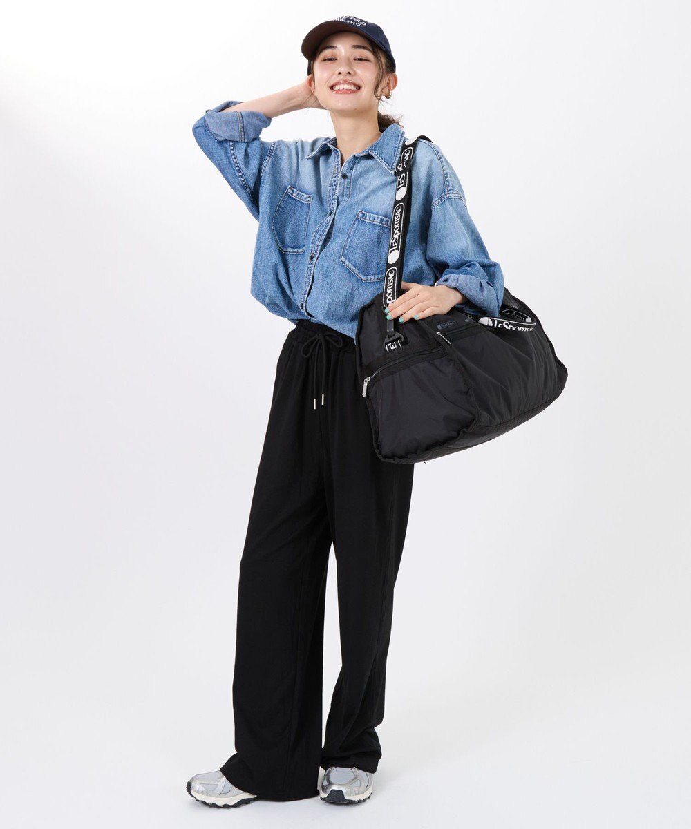 LeSportsac DELUXE LG WEEKENDER/ロゴジャカードブラック 