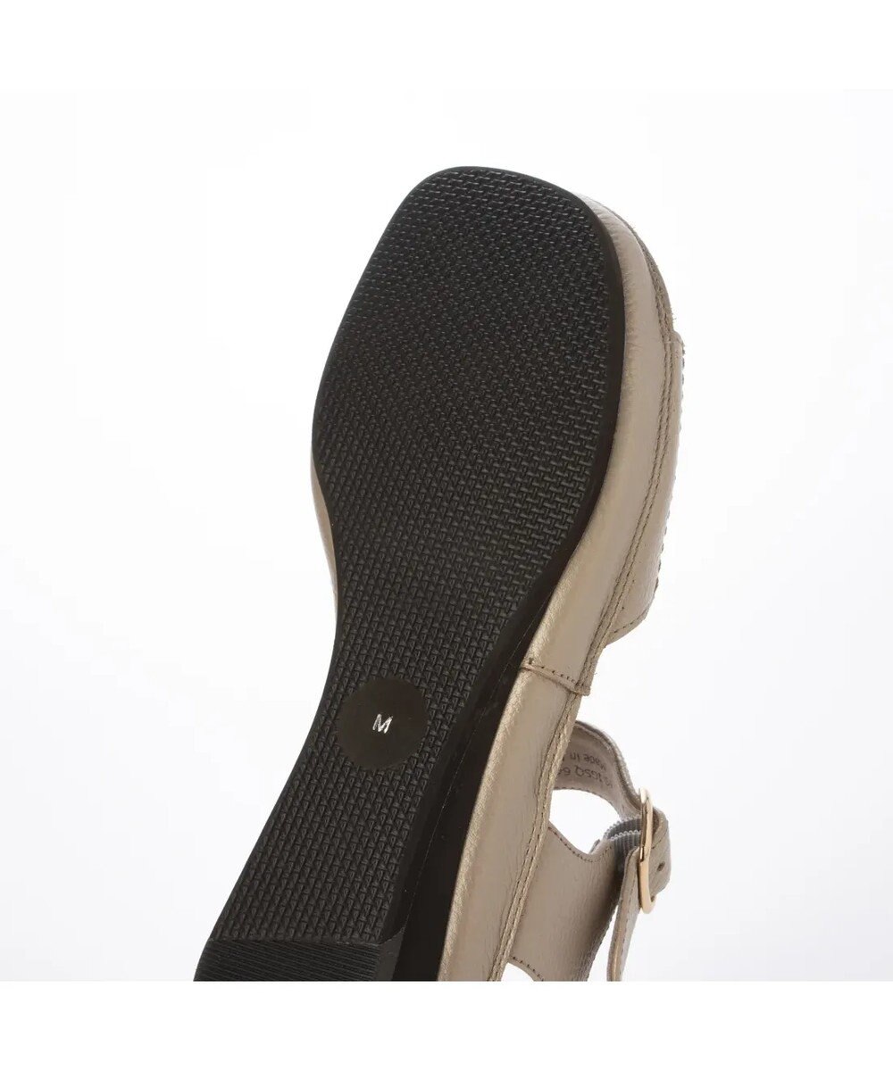 ing <ing>【WEB限定】【サスティナブル】ウエッジヒールレザーサンダル 