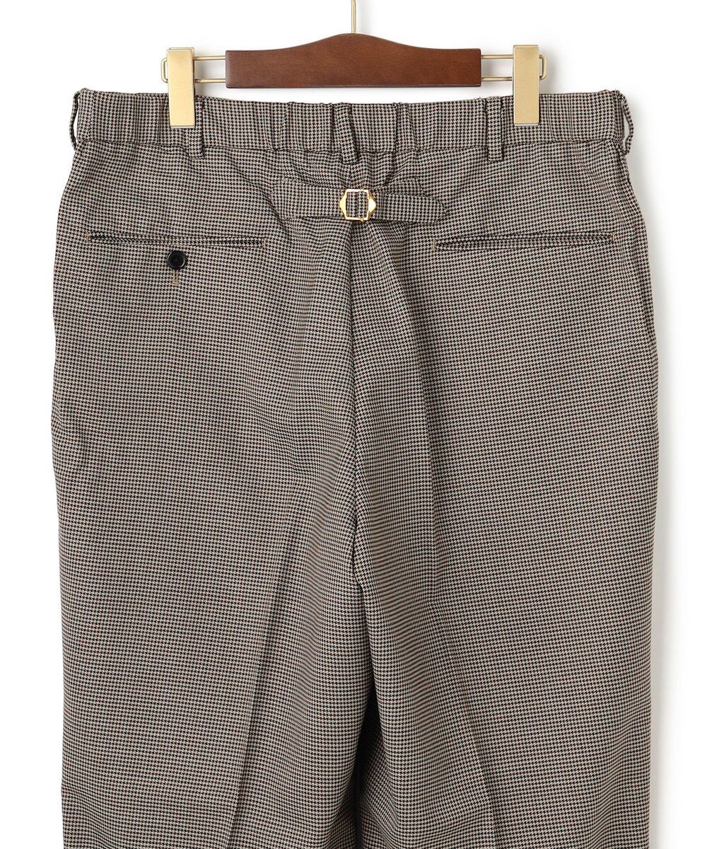 J.PRESS MEN 【J.PRESS ORIGINALS】【UNISEX】Wool Polyester Gunclub Check Piped Stem Nontuck Slacks 