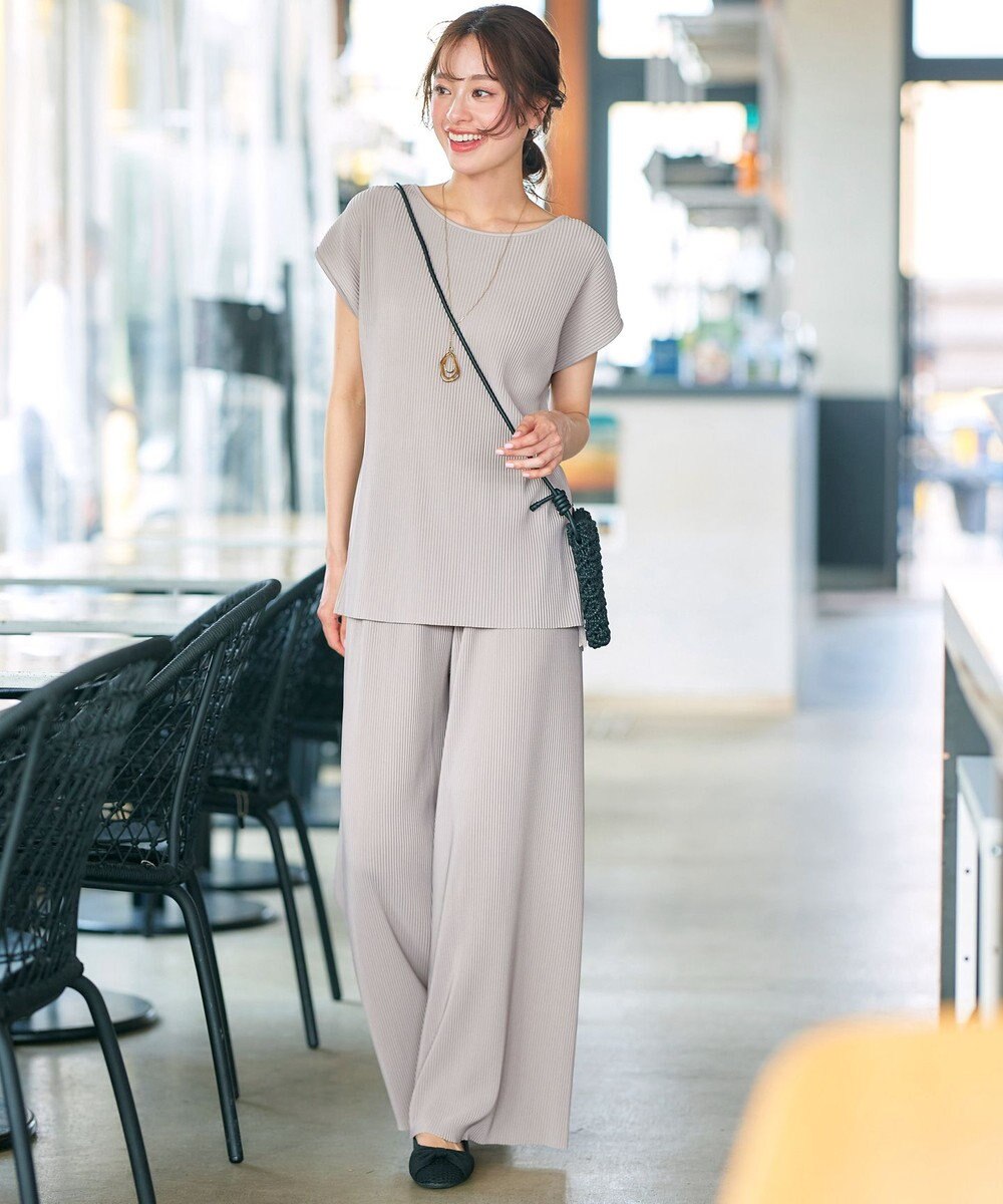 Tiaclasse 【2点セット・新色追加・洗える】クリスタルプリーツセットアップ 