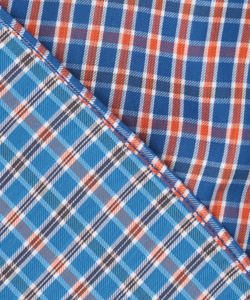 J.PRESS MEN オーガニックコットンダブルチューブマルチチェック シャツ 