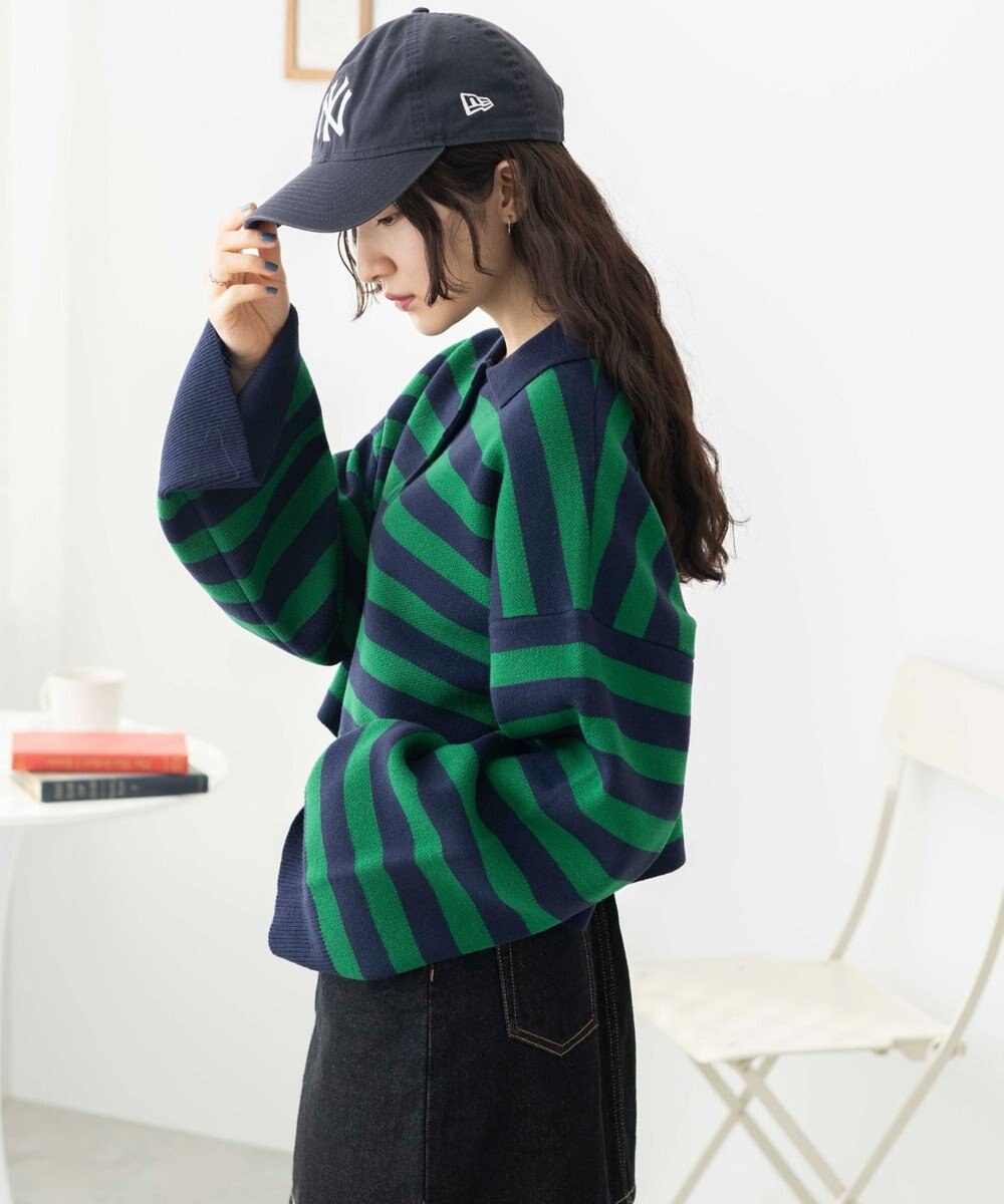 WEGO ボーダーニットポロ 