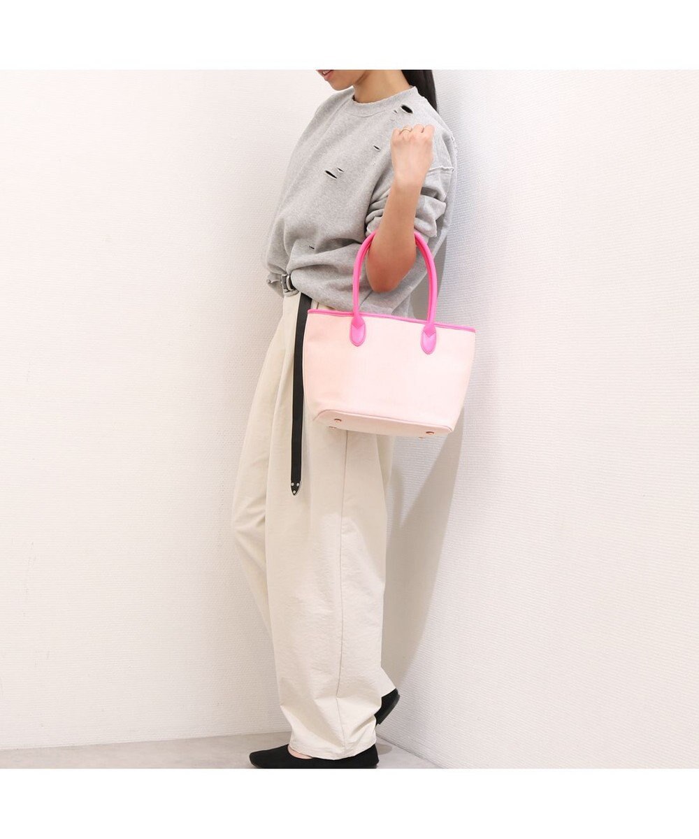 UNBILLION ペルケ perche / キャンバス・蛍光シープレザートートバッグ 