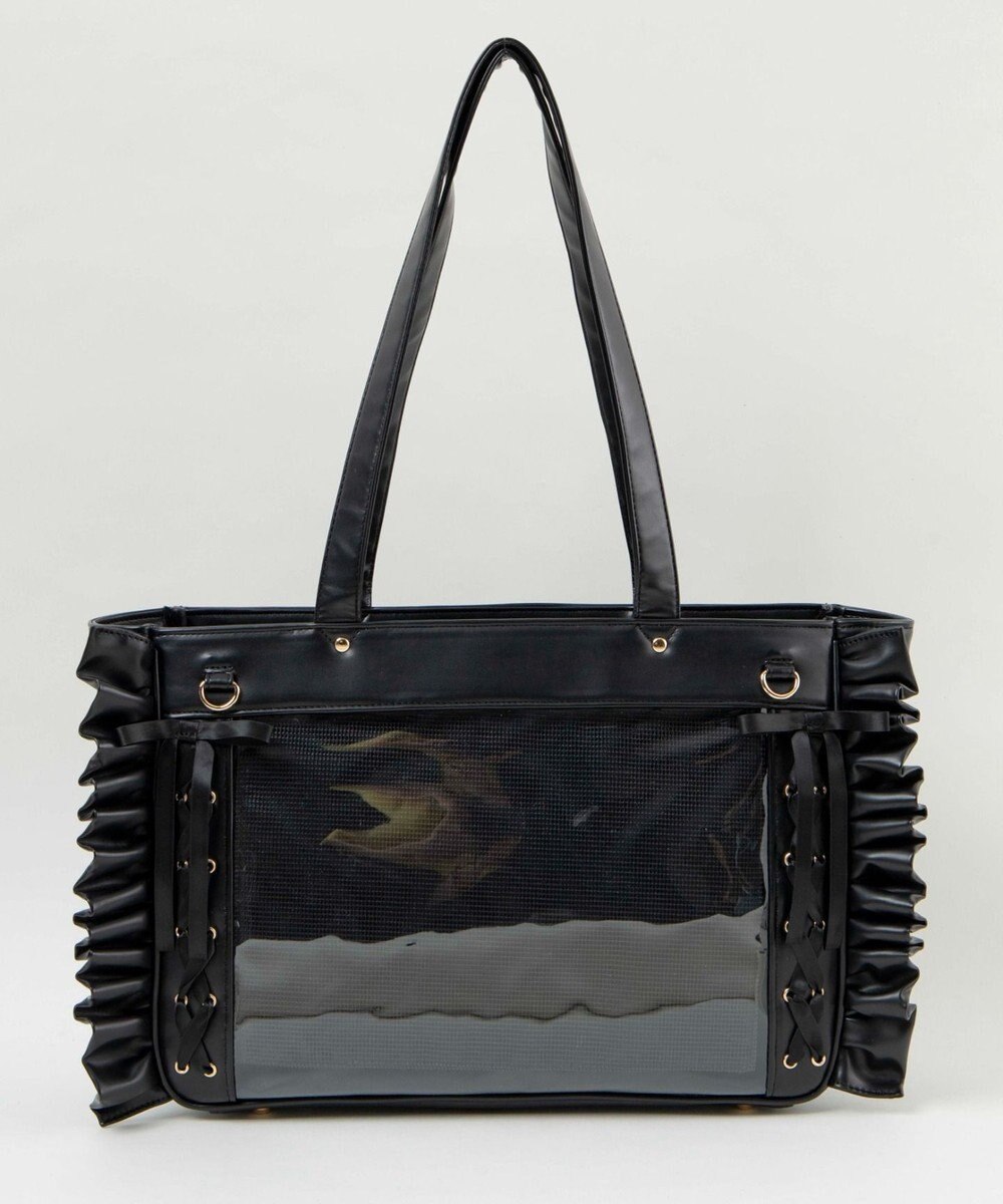 WEGO 【痛バ＆推し活グッズ】きらめきレースアップフリル痛バッグ 