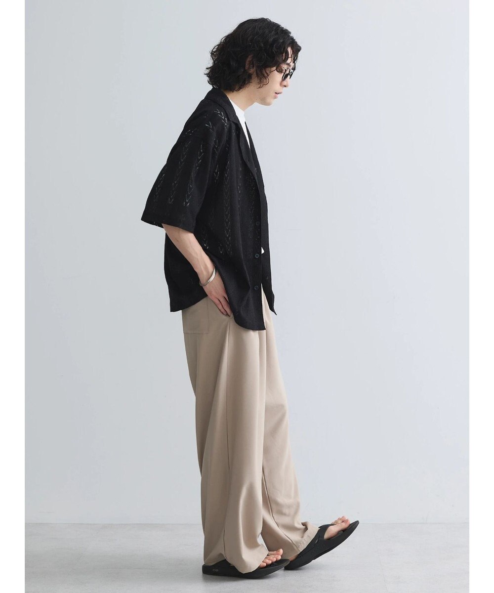 CRAFT STANDARD BOUTIQUE レースオープンカラーシャツ 