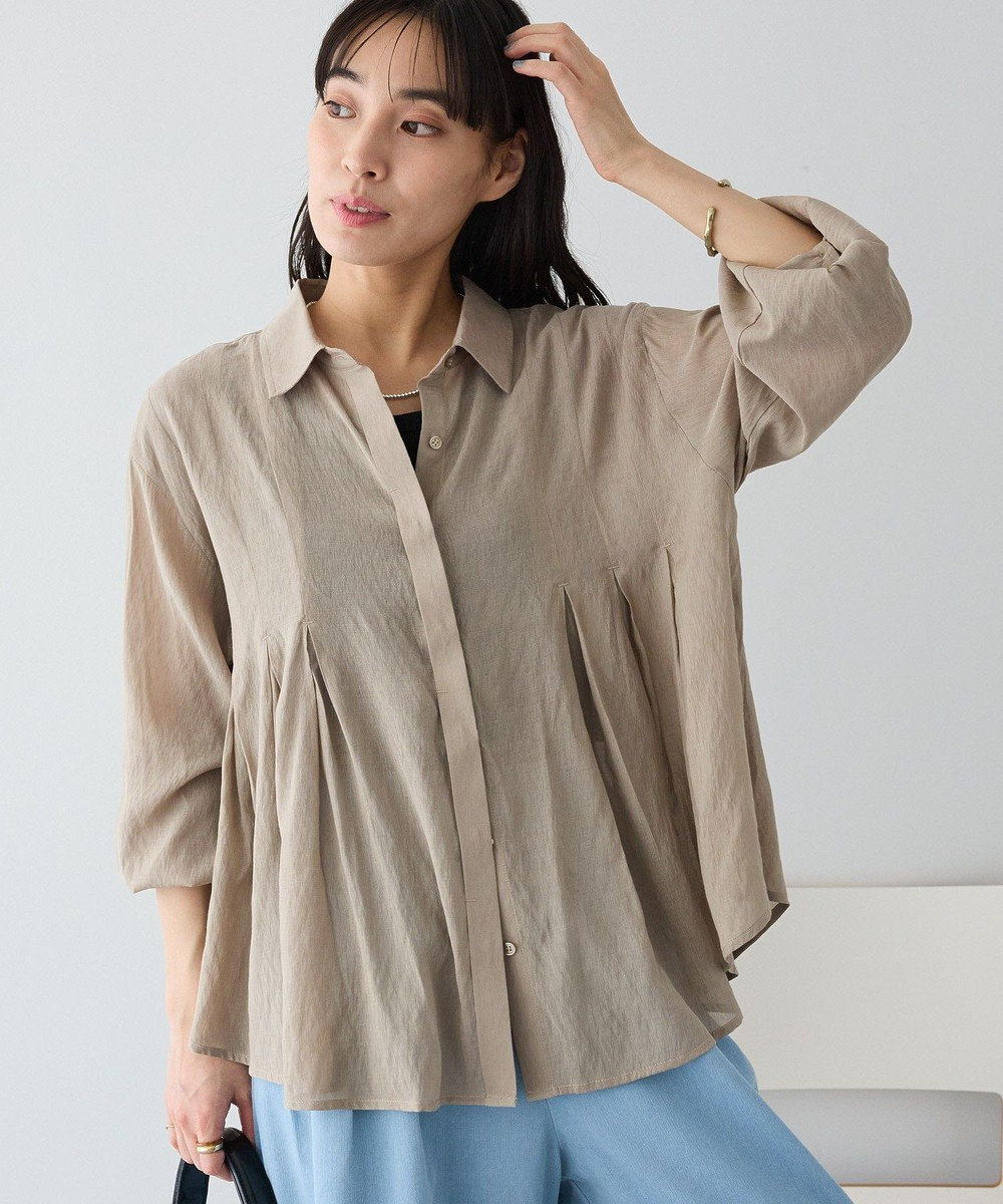 CRAFT STANDARD BOUTIQUE ヴィンテージボイルタックフレアシャツ 