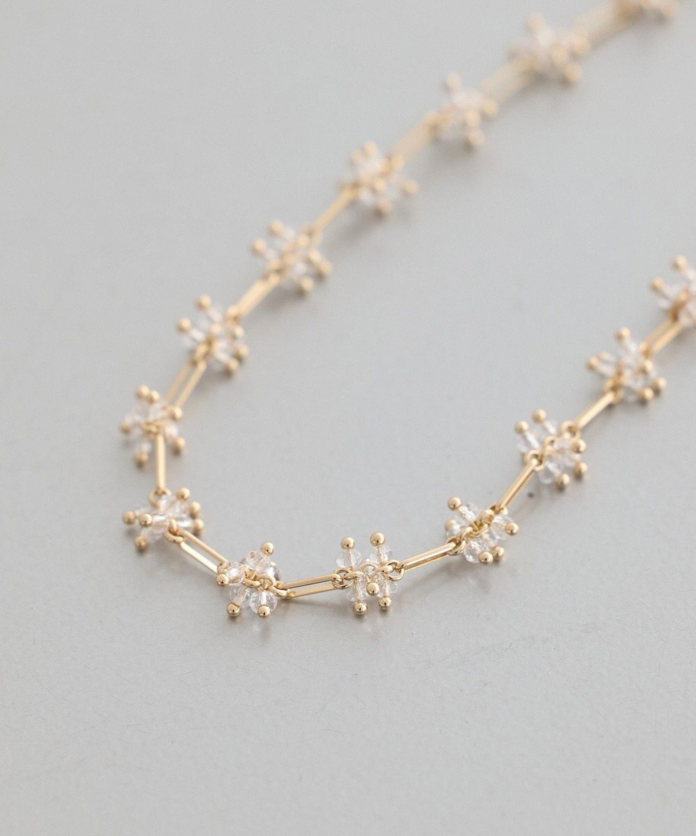 earth music&ecology クリアビーズポイントネックレス 