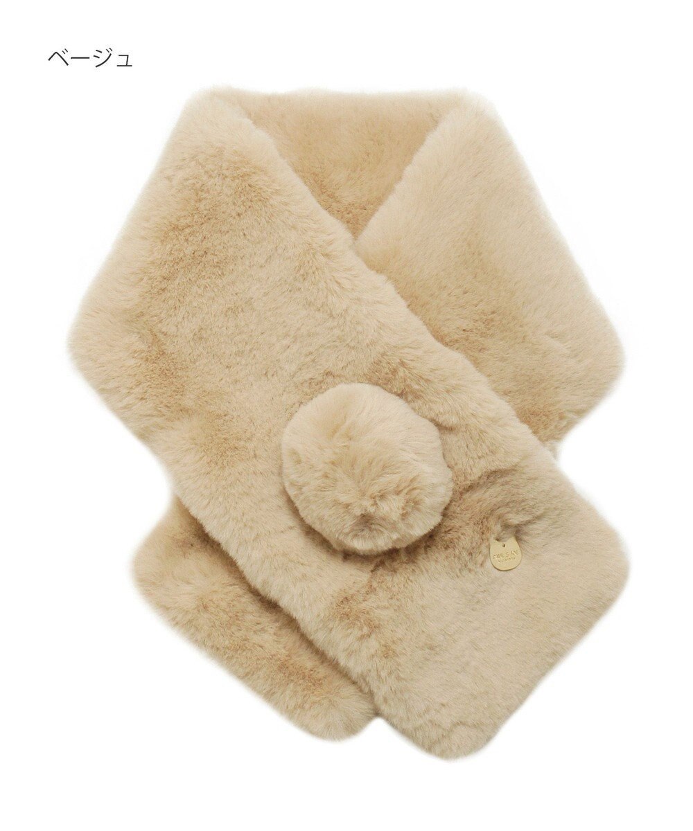 MOONBAT PAUL & JOE ACCESSOIRES フェイクファーポンマフラー 