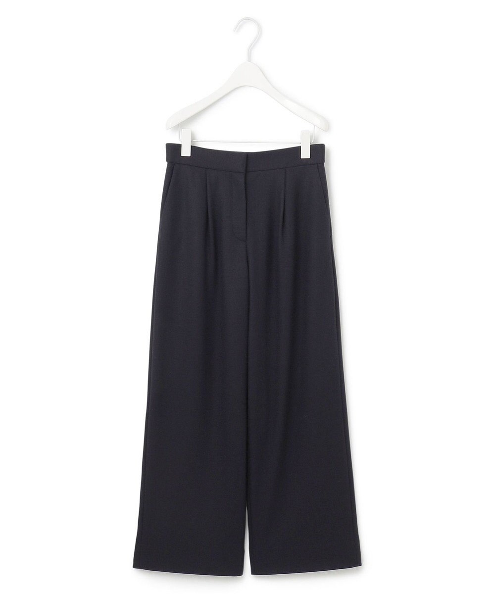 ICB 【洗える】 ウォッシャブルウールジャージー ワイドパンツ 