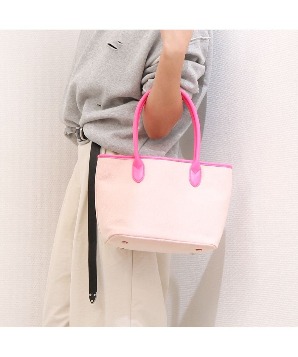 UNBILLION ペルケ perche / キャンバス・蛍光シープレザートートバッグ 