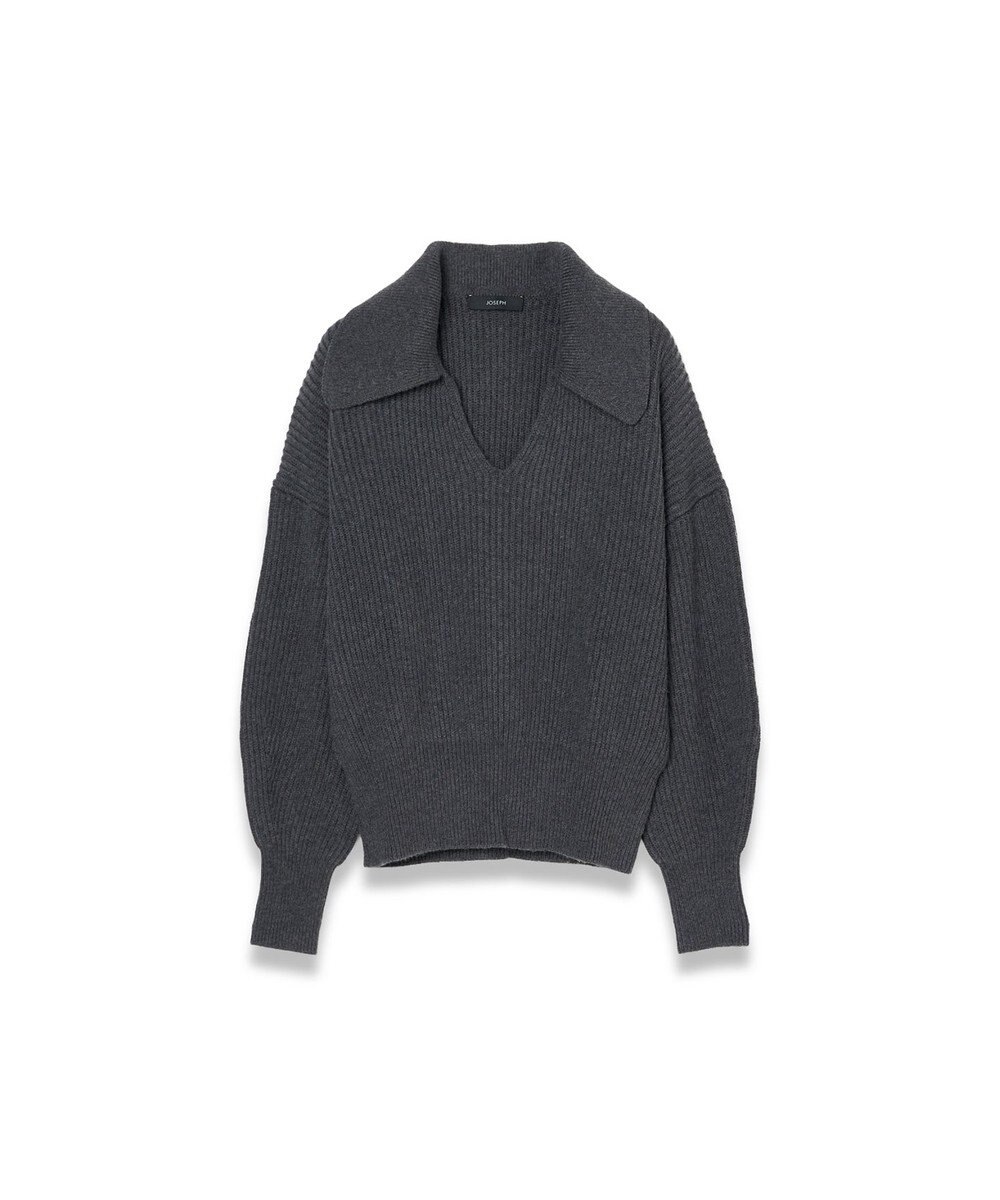 JOSEPH 【洗える】ニューカーディガンステッチオープンネックニット 