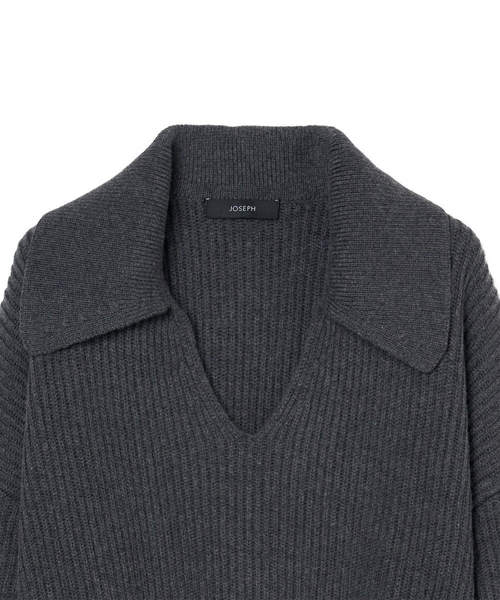 JOSEPH 【洗える】ニューカーディガンステッチオープンネックニット 