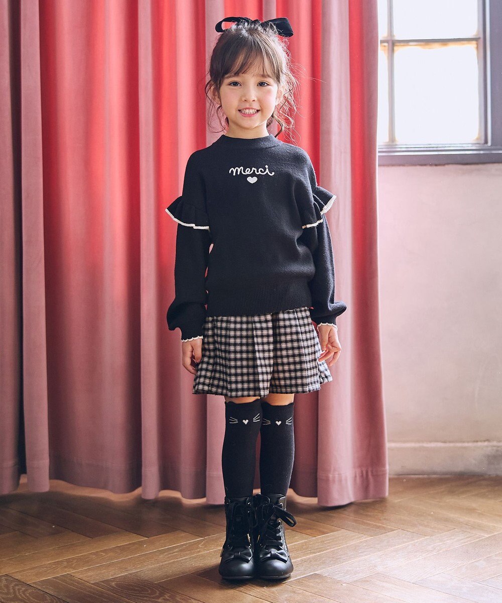 ANY KIDS 肩フリル しあわせタッチニット 