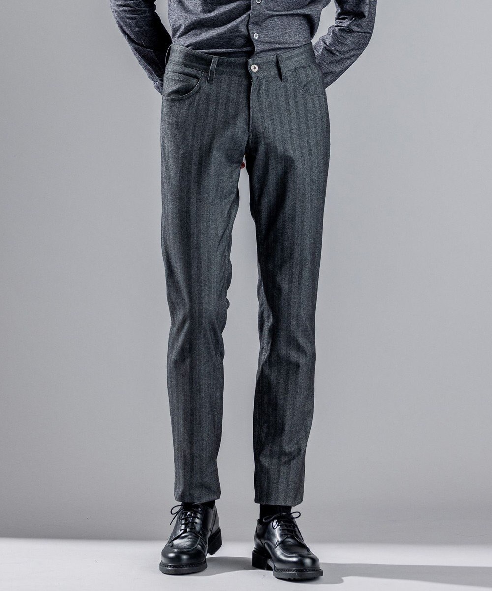 JOSEPH HOMME ソフトヘリンボンストレッチ / CIGAR 5P 