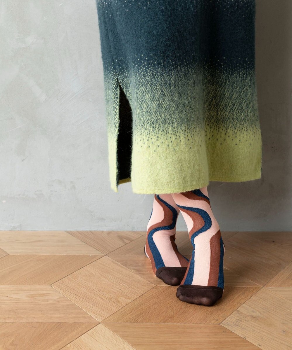 TRICOTE WAVE STRIPE SOCKS／ウェーブストライプソックス 