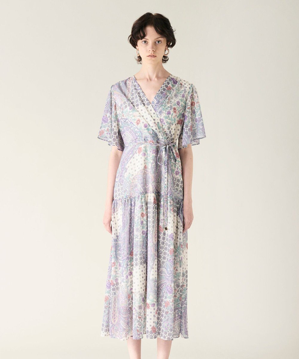 GRACE CONTINENTAL ペイズリーカシュクールワンピース 