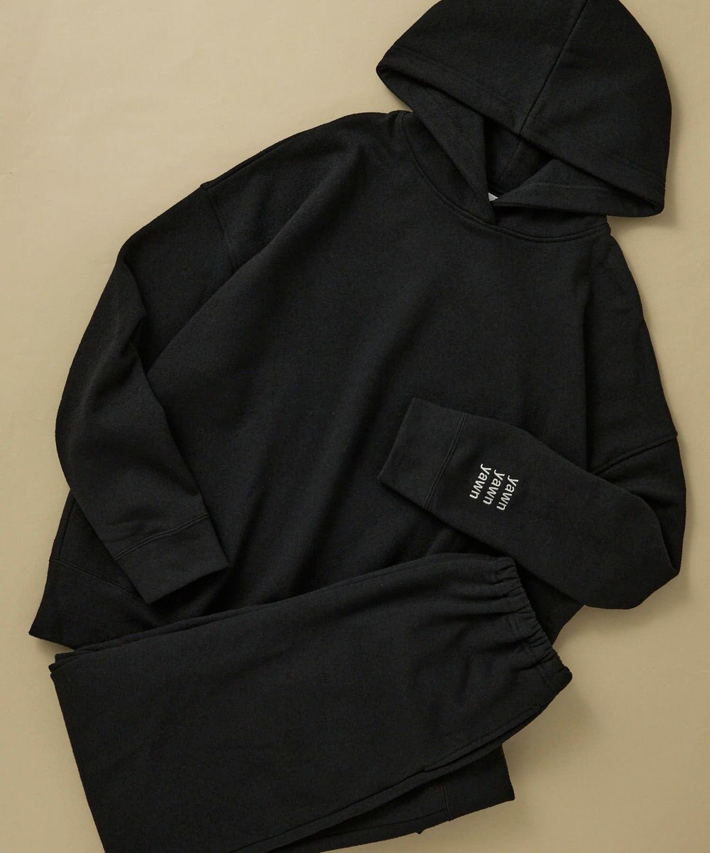 une nana cool 【綿混】あくびのお嬢さんのブークレー裏毛フーディー 