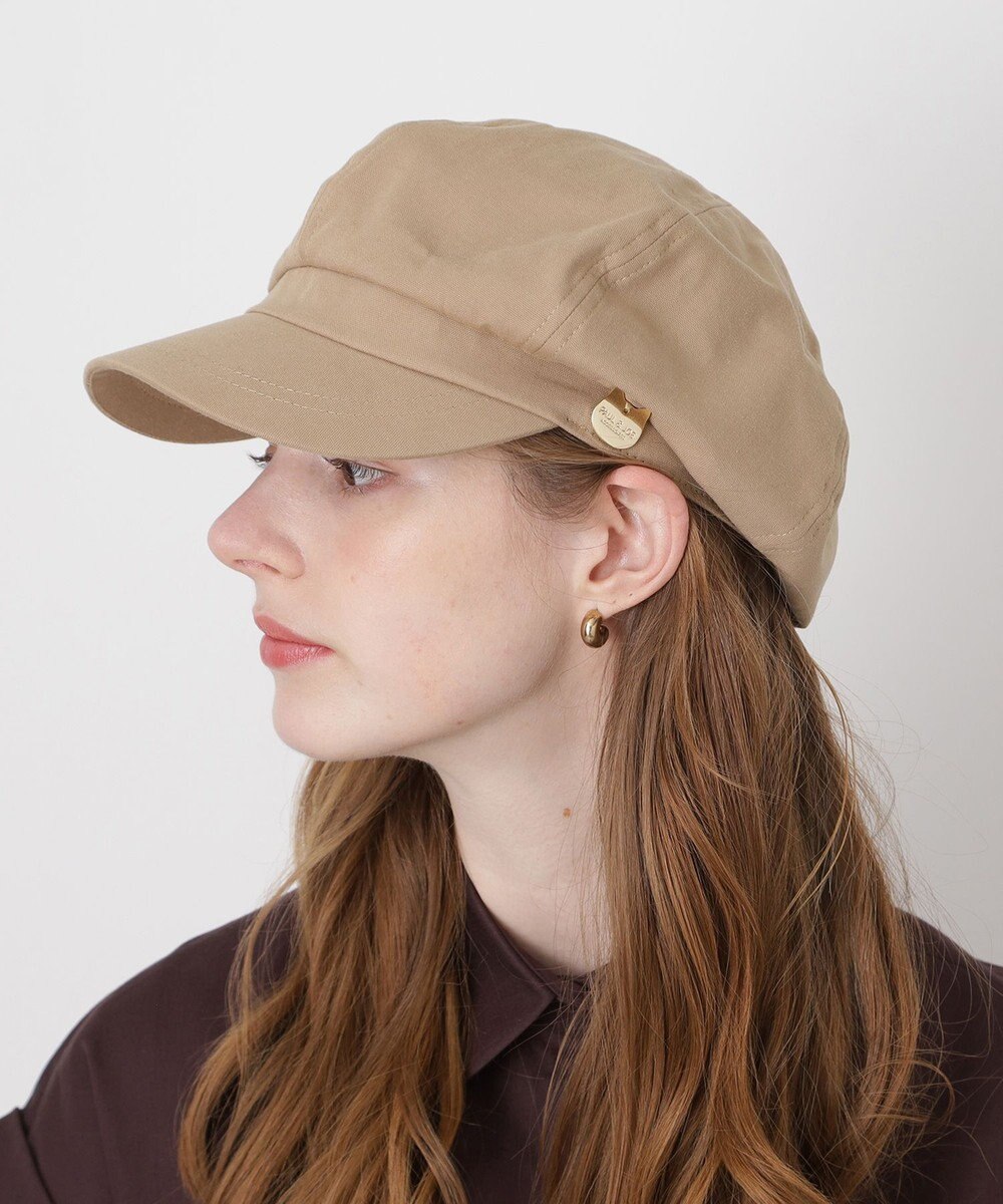 MOONBAT ポール & ジョー (PAUL & JOE ACCESSOIRES) ロゴプレート 無地 キャスケット 