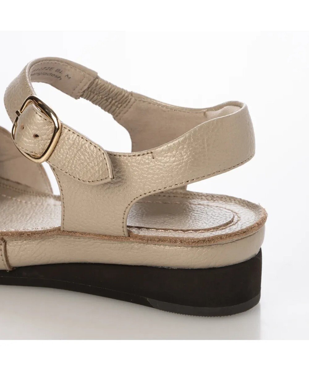 ing <ing>【WEB限定】【サスティナブル】ウエッジヒールレザーサンダル 