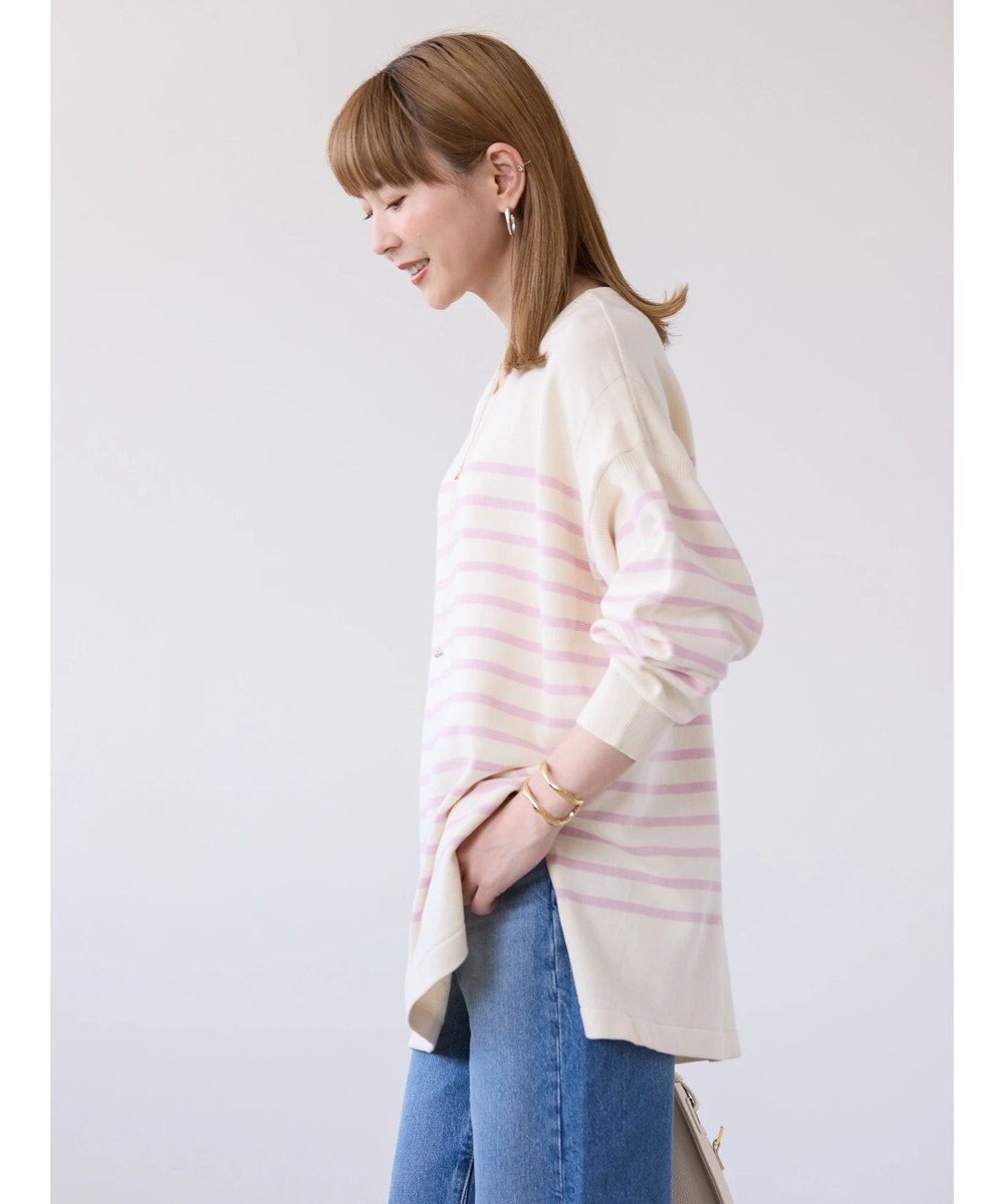 AMERICAN HOLIC パネルボーダーニットチュニック 