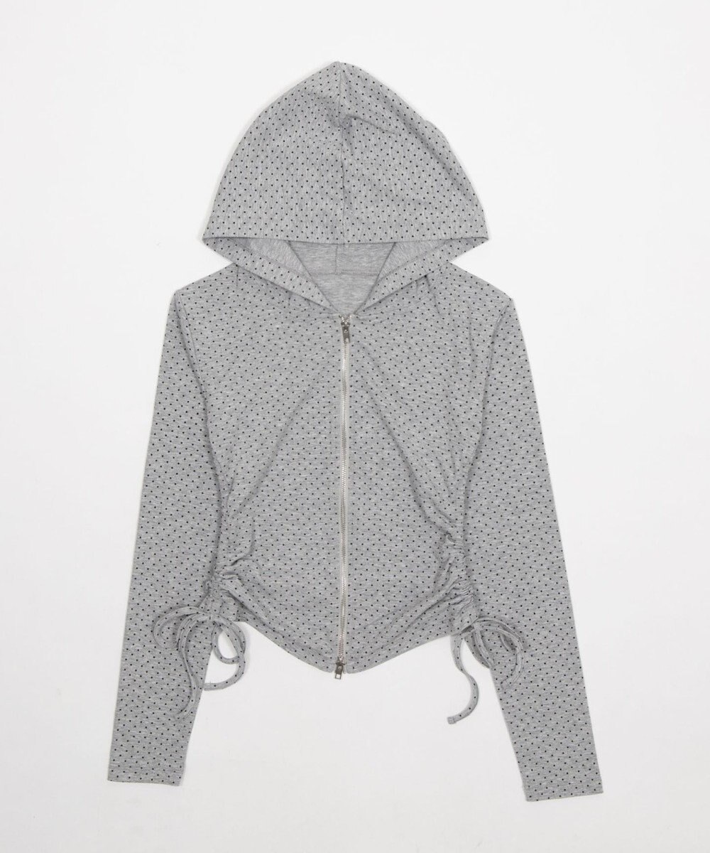 WEGO サイドリボンカットジップパーカー 