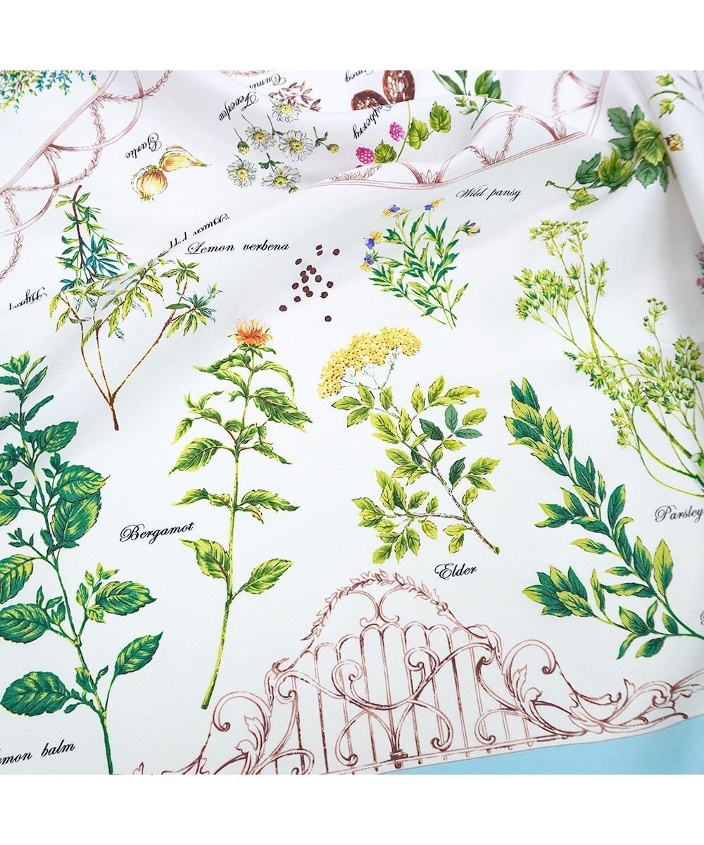 Marca ＜春の新色！＞【伝統横濱スカーフ】ハーブガーデン 大判 シルクツイル スカーフ 