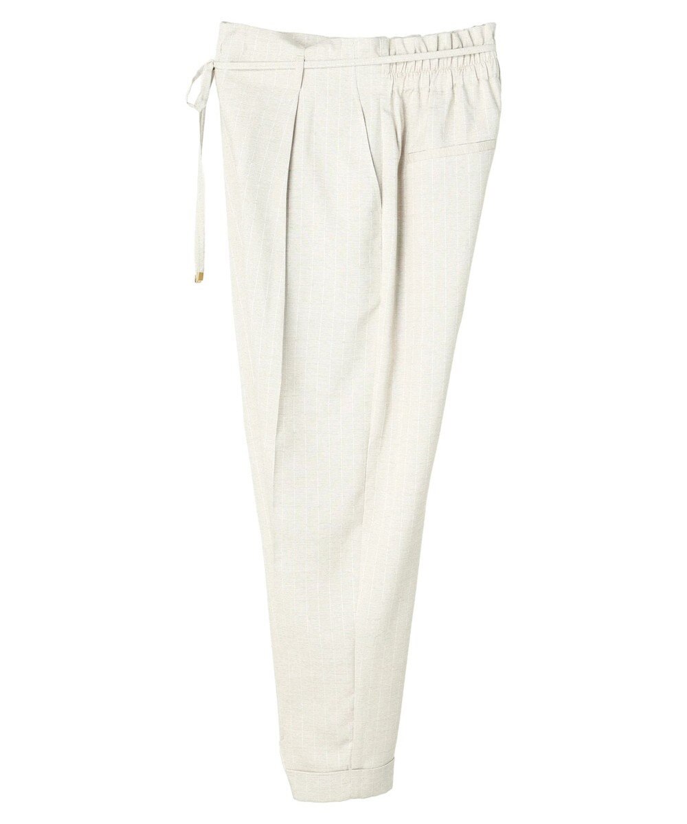 earth music&ecology リネンライクテーパードパンツ（ストライプ） 