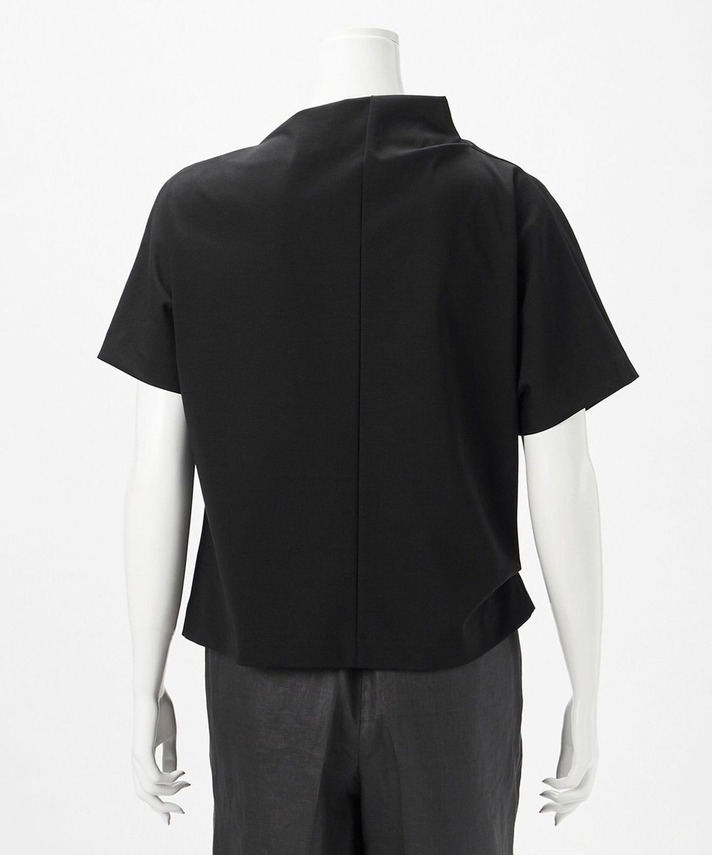 23区 L 【エステータ】トリアセファインジャージー アシンメトリーハイネック カットソー 