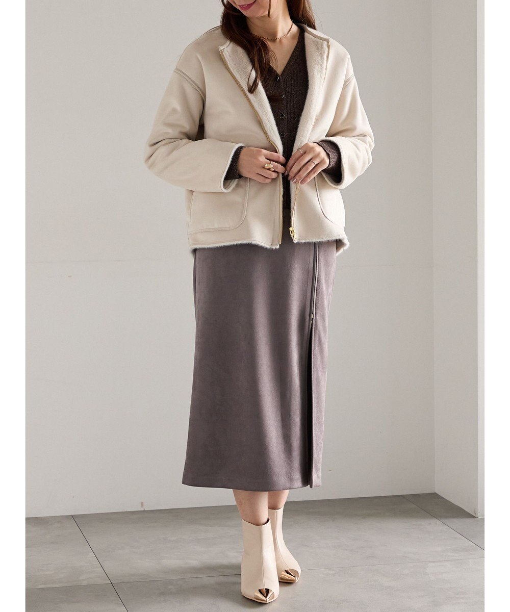 Te chichi スエードサイドZIPスカート 