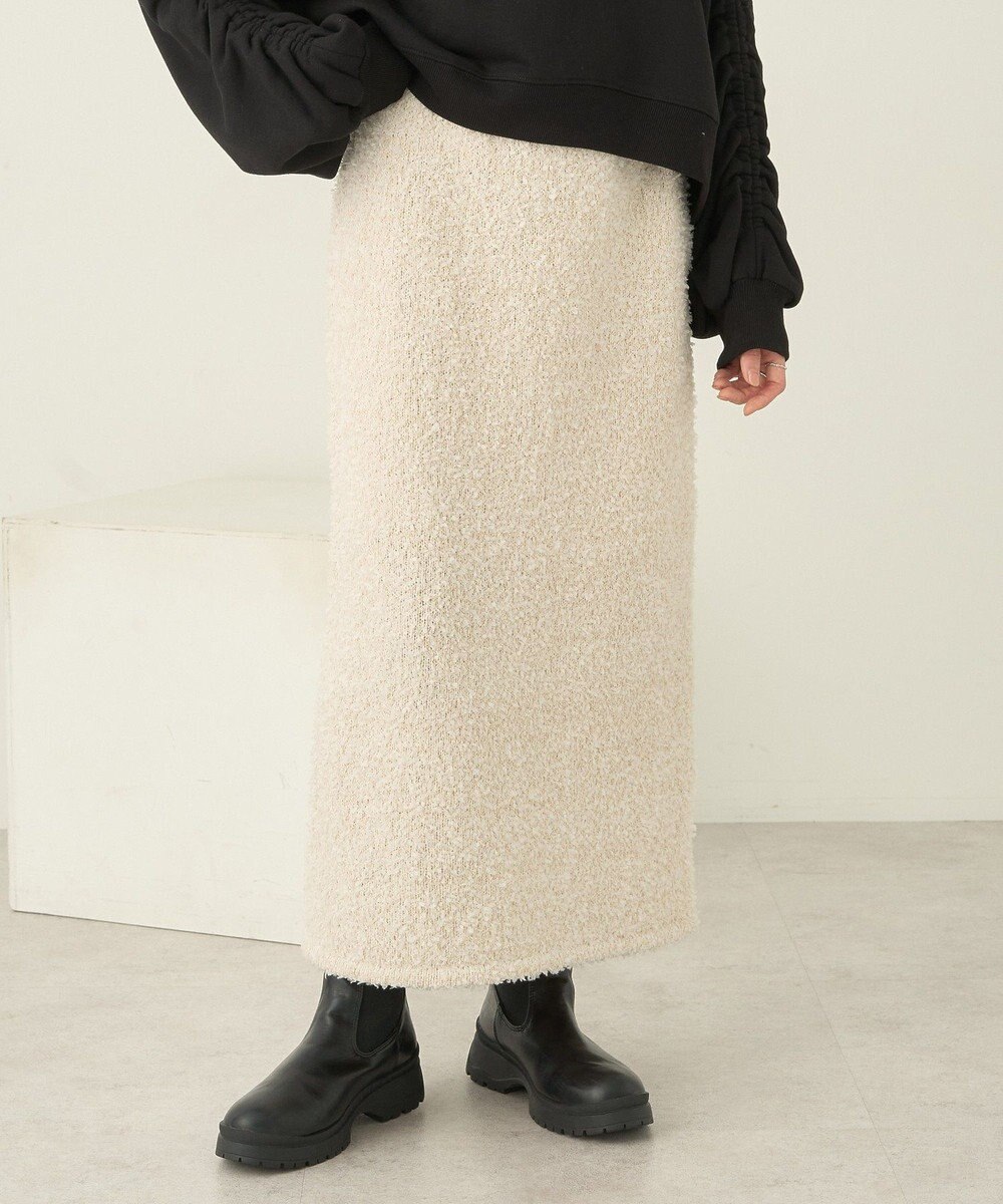 earth music&ecology ラメニットナロースカート 