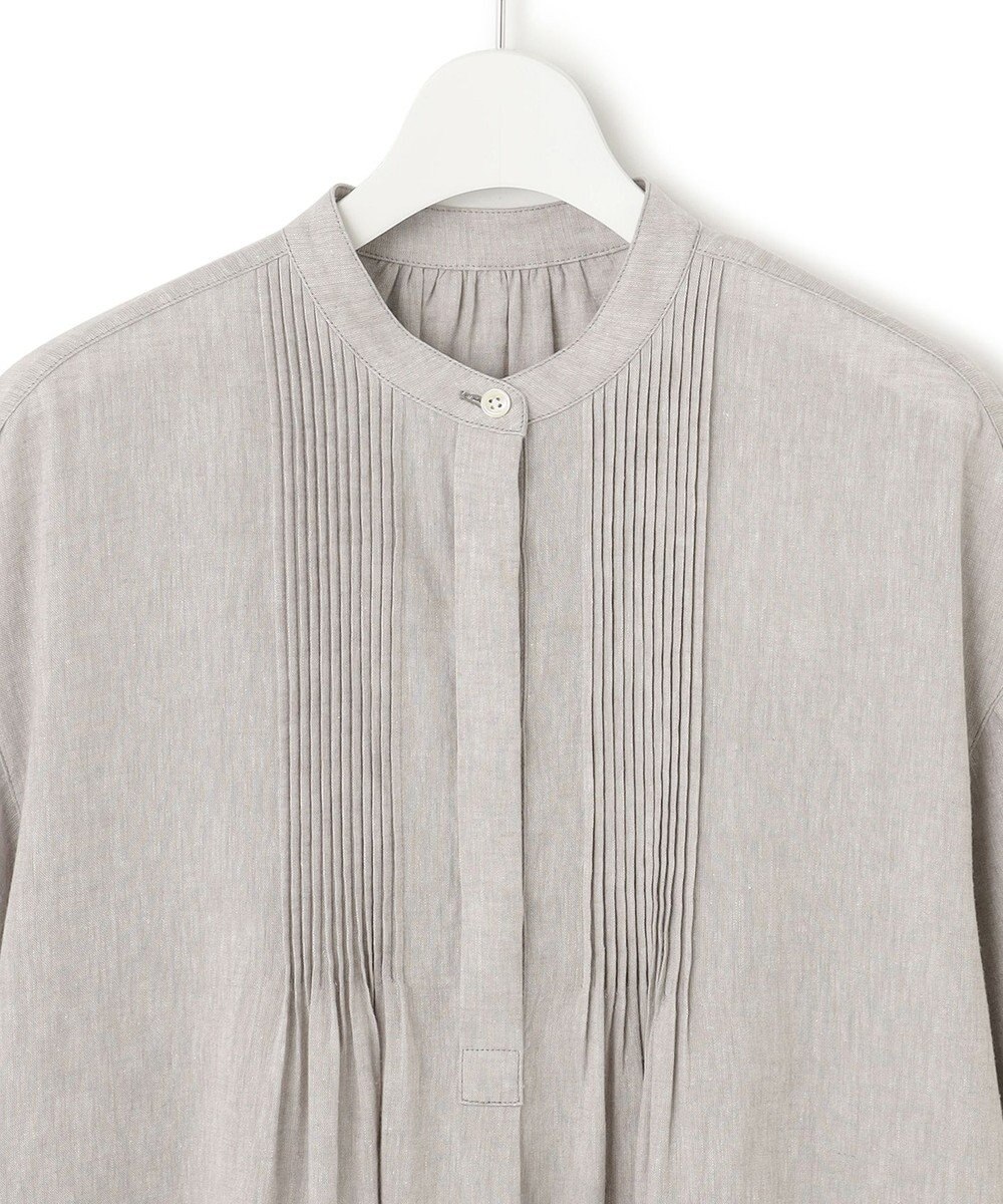 23区 S 【SLOW/洗える】リネンコットン シャツワンピース 