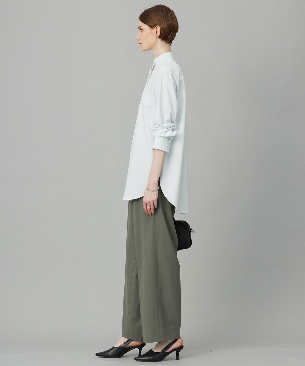 ICB L 【洗える】 ブラウスライクジャージー ロングカットソー 