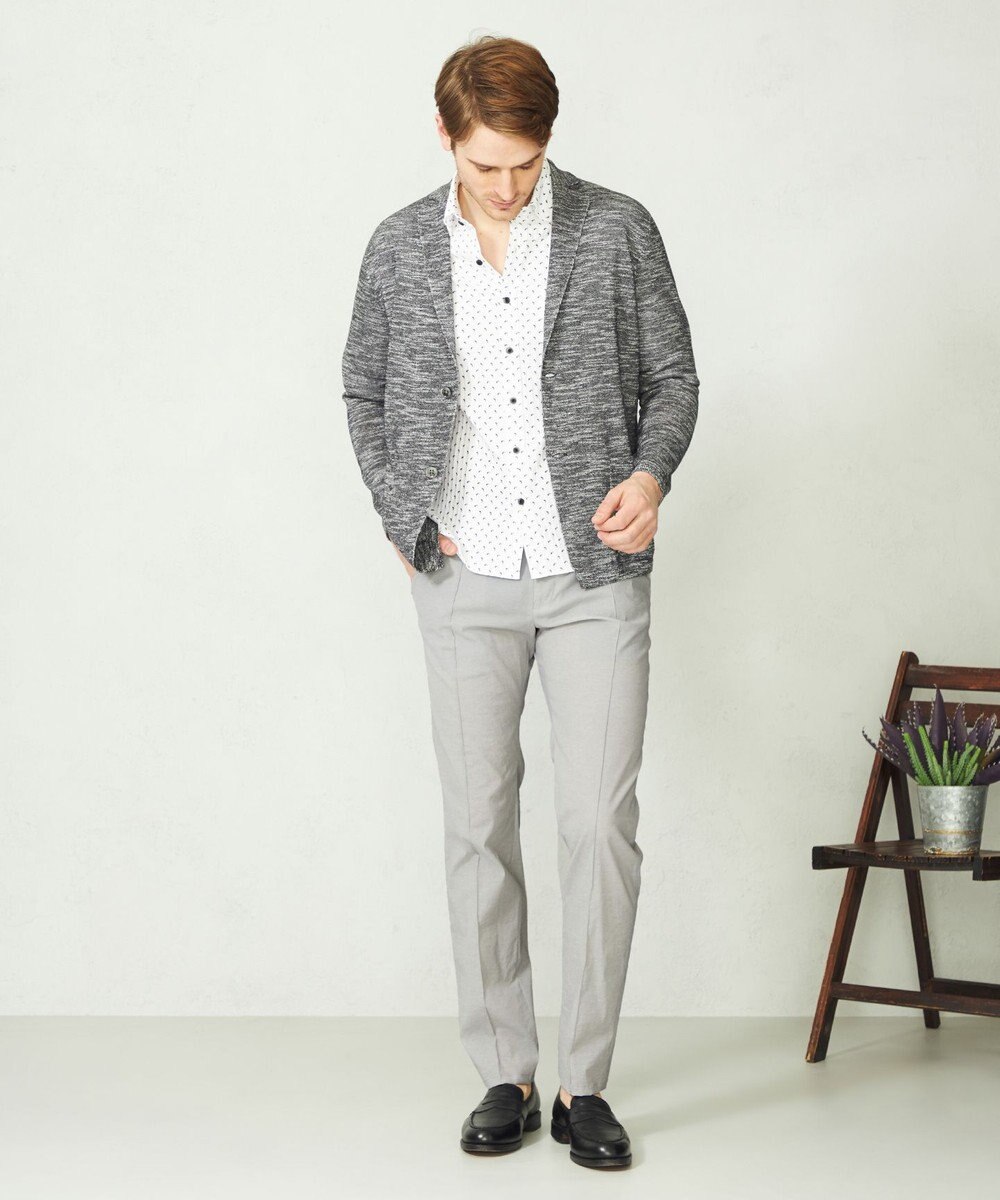 JOSEPH ABBOUD 【UVカット】オーガニックコットンプリッセ 七分袖シャツ 