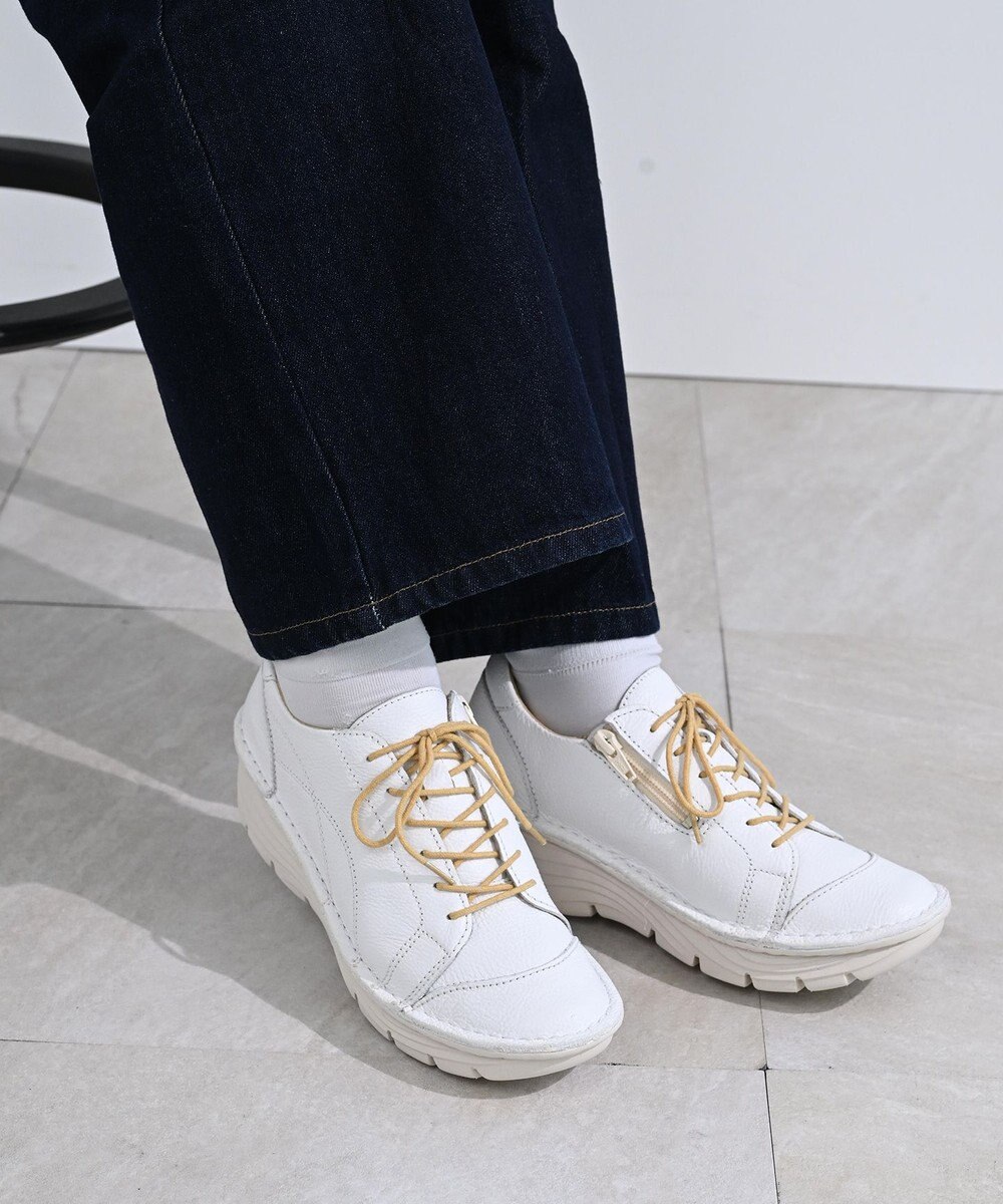 Pointer 本革超軽量レースアップスニーカー 