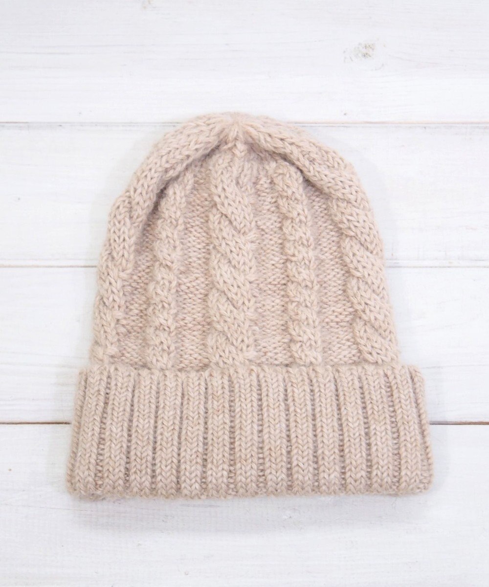 石田製帽 ベビーアルパカ　アラン編みワッチ 