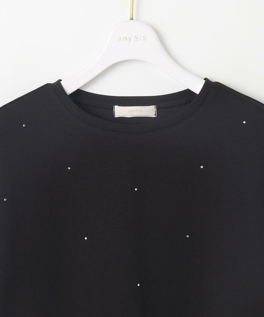 ANY SIS 【洗える】ビジュー付き カットソー 