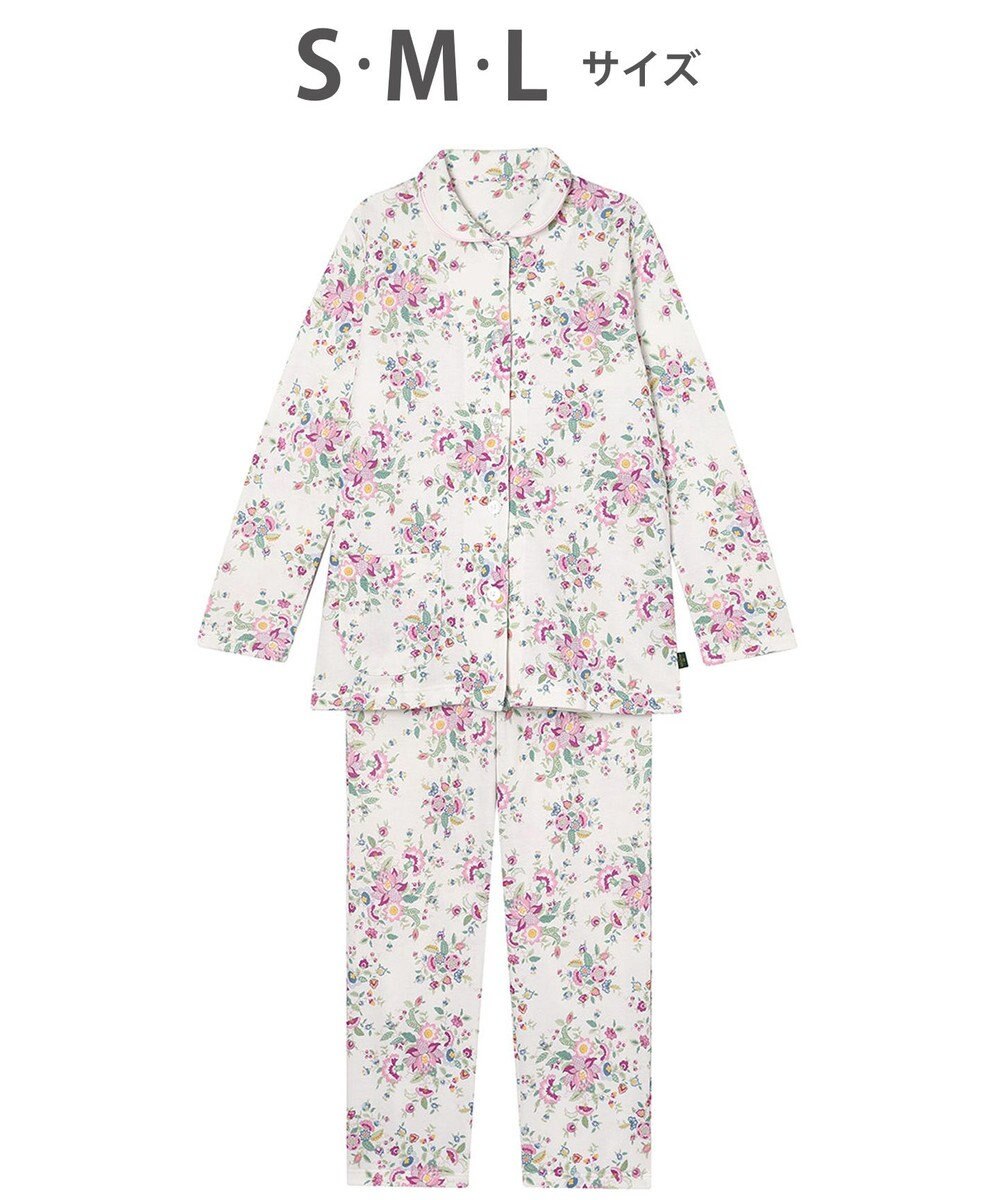 WACOAL ワコール_リラックス＆スリープ パジャマ 綿混(本体) あったか 長袖 長ズボン ミントン レディース NDW462 /ワコール 