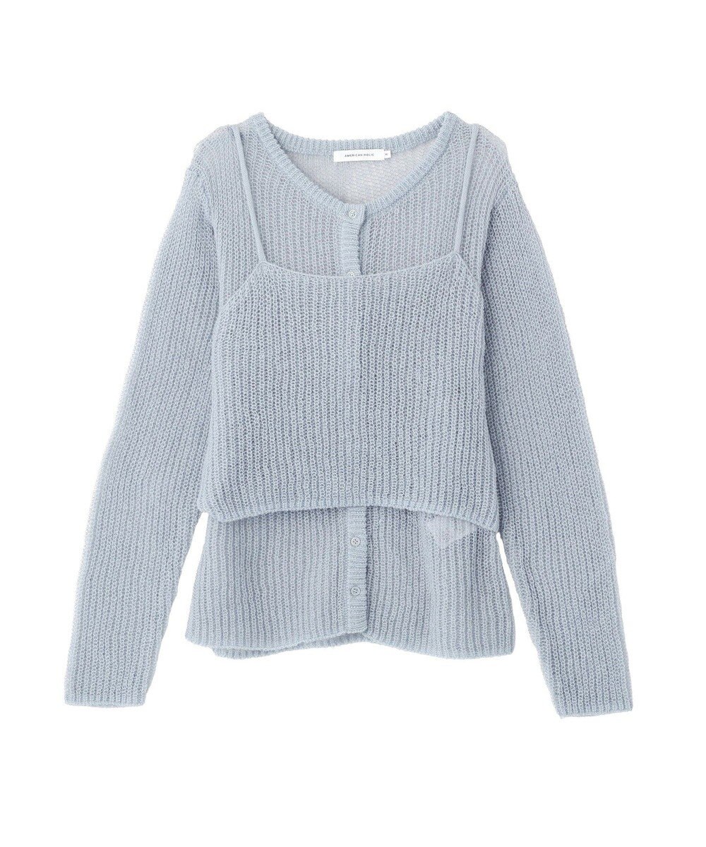 AMERICAN HOLIC 甘編みキャミカーディガンセット 