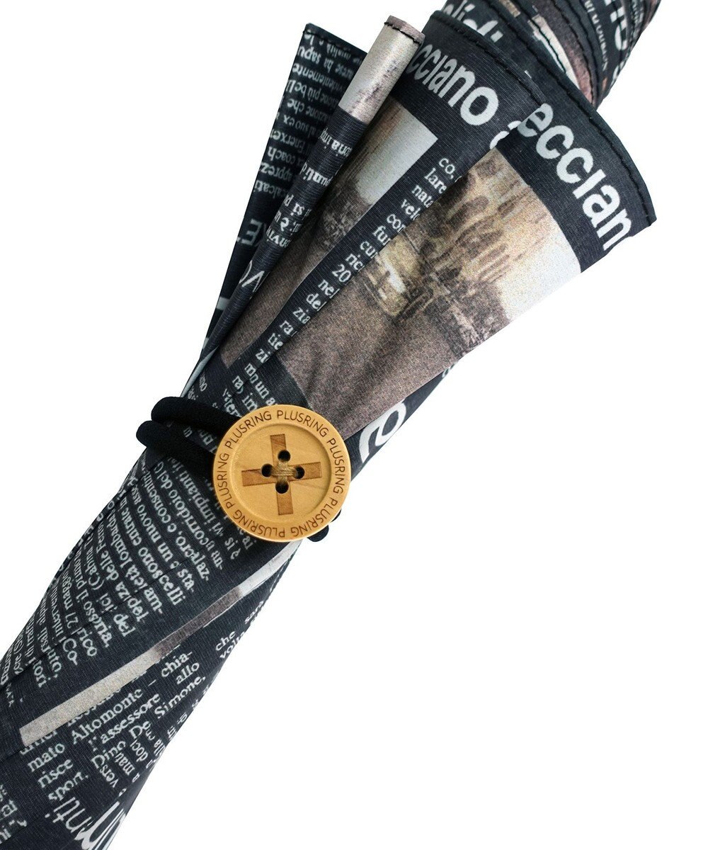 +RING レディース向け プラスリング 晴雨兼用（長ショート） PAPER-BLK T1403  sunshield 