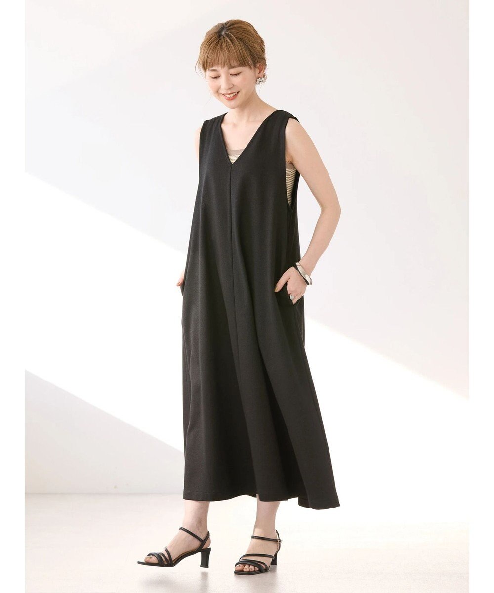 AMERICAN HOLIC 丈違いジョーゼットＶネックワンピース 